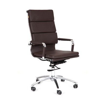 Кресло компьютерное CHAIRMAN 750 экокожа коричневая в Артеме - изображение