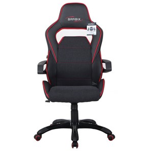 Компьютерное кресло Brabix Nitro GM-001 (ткань, экокожа, черное, вставки красные) 531816 в Находке