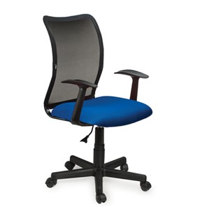 Кресло Brabix Spring MG-307 (с подлокотниками, комбинированное синее/черное TW) в Артеме - предосмотр
