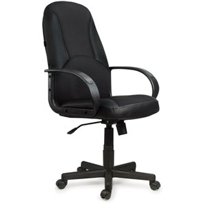 Офисное кресло BRABIX "City EX-512", кожзаменитель черный, ткань черная, TW, 531407 в Артеме