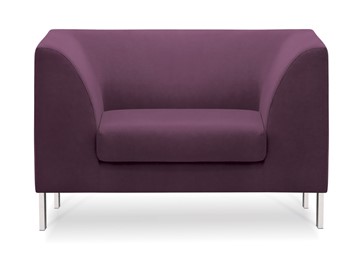 Офисное мягкое кресло Сиеста, ткань Сахара / фиолетовая С33 в Артеме