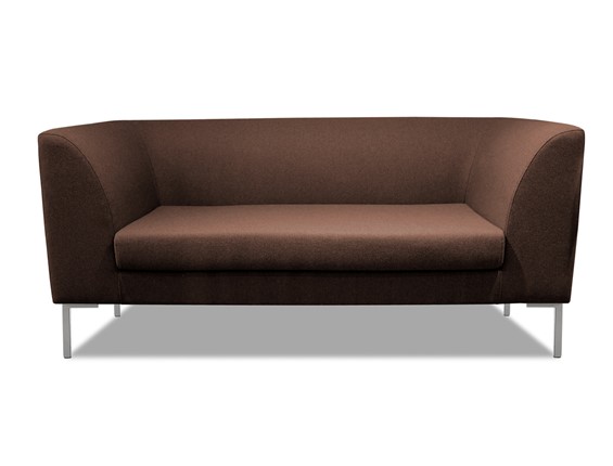 Офисный диван мягкий Сиеста 2-местный, ткань Bahama / шоколад во Владивостоке - изображение