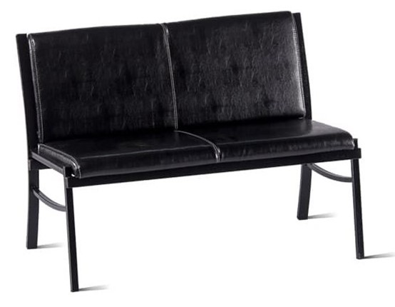 Офисный диван Симпл-2, ВИК Carolina/Черная шагрень в Артеме - изображение