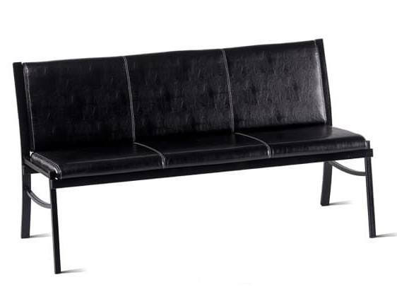 Офисный диван Симпл-3, ВИК Carolina/Черная шагрень в Артеме - изображение