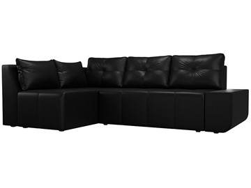 Угловой диван для гостиной Амадэус, Черный (экокожа) во Владивостоке - предосмотр