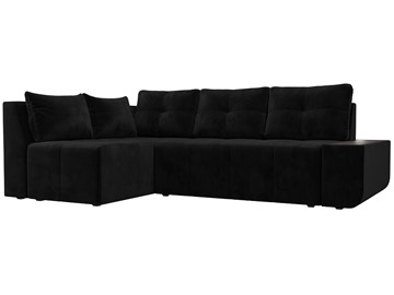 Угловой диван для гостиной Амадэус, Черный (велюр) во Владивостоке