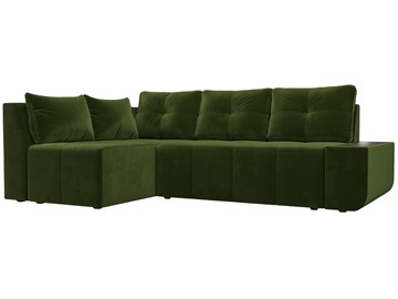 Угловой диван для гостиной Амадэус, Зеленый (микровельвет) во Владивостоке