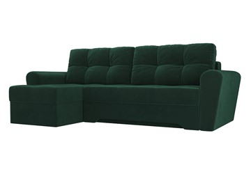 Угловой диван для гостиной Амстердам, Зеленый (велюр) во Владивостоке