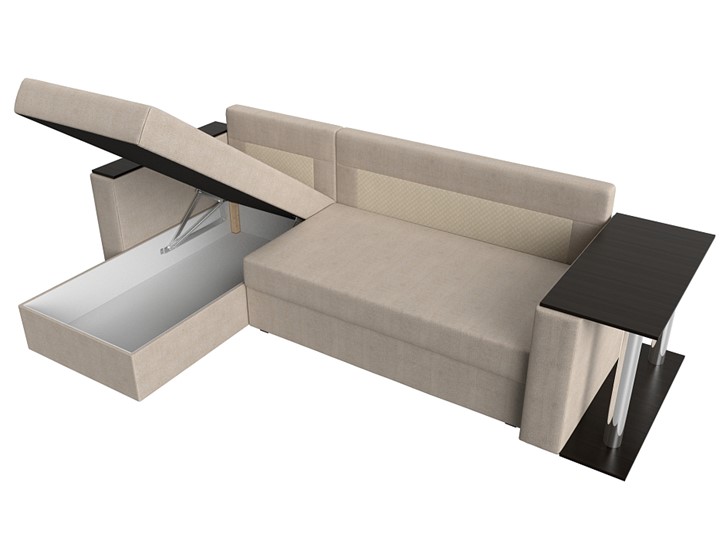 Угловой раскладной диван Атланта Лайт, Бежевый (рогожка) в Уссурийске - изображение 7