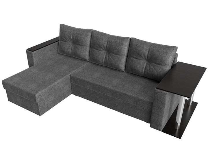 Угловой диван с оттоманкой Атланта Лайт, Серый (рогожка) во Владивостоке - изображение 3