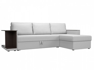 Угловой диван для гостиной Атланта С, Белый (экокожа) в Артеме