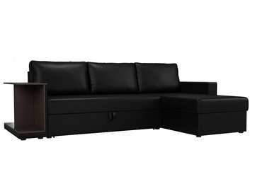 Угловой диван для гостиной Атланта С, Черный (экокожа) во Владивостоке - предосмотр