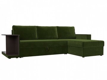 Угловой раскладной диван Атланта С, Зеленый (микровельвет) в Артеме