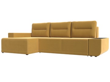 Угловой раскладной диван Чикаго, Желтый (микровельвет) во Владивостоке