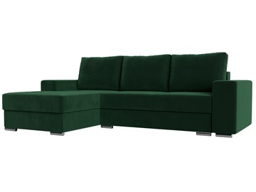 Угловой раскладной диван Дрезден, Зеленый (Велюр) НПБ в Артеме