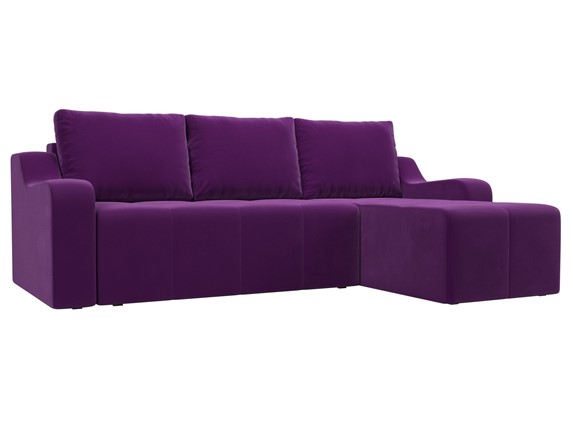 Угловой диван для гостиной Элида, Фиолетовый (микровельвет) во Владивостоке - изображение