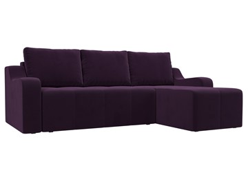 Угловой диван для гостиной Элида, Фиолетовый (велюр) во Владивостоке - предосмотр