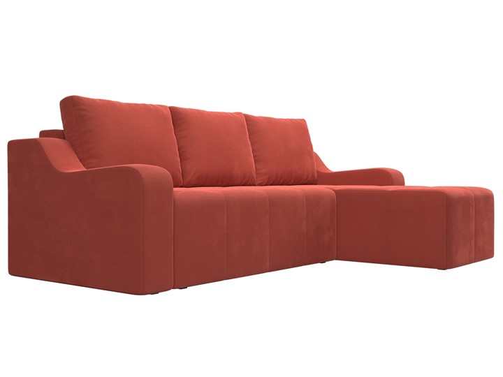 Угловой раскладной диван Элида, Коралловый (микровельвет) в Артеме - изображение 3