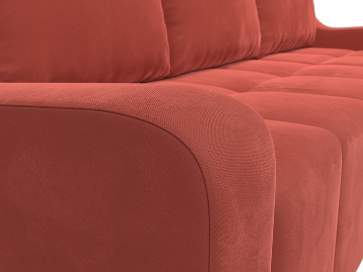 Угловой раскладной диван Элида, Коралловый (микровельвет) в Артеме - изображение 4
