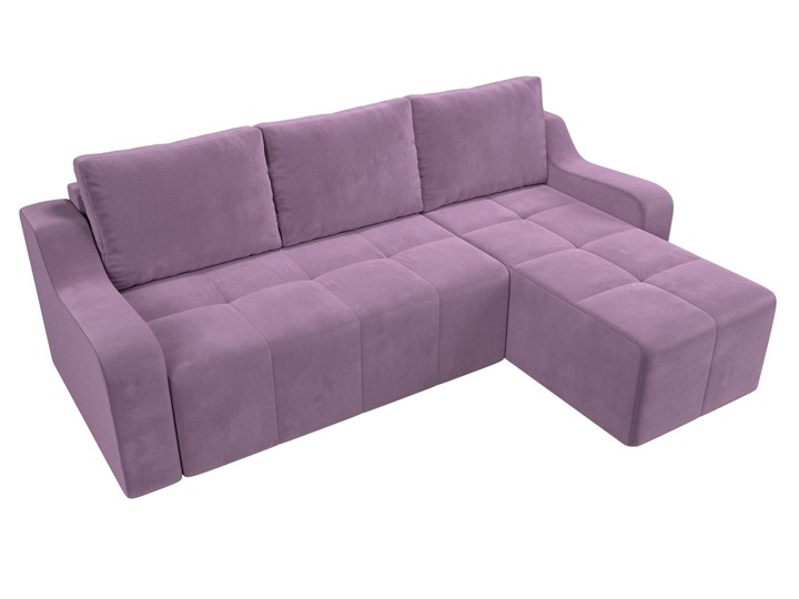 Угловой диван для гостиной Элида, Сиреневый (микровельвет) в Артеме - изображение 5