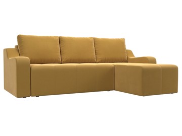 Угловой раскладной диван Элида, Желтый (микровельвет) в Артеме