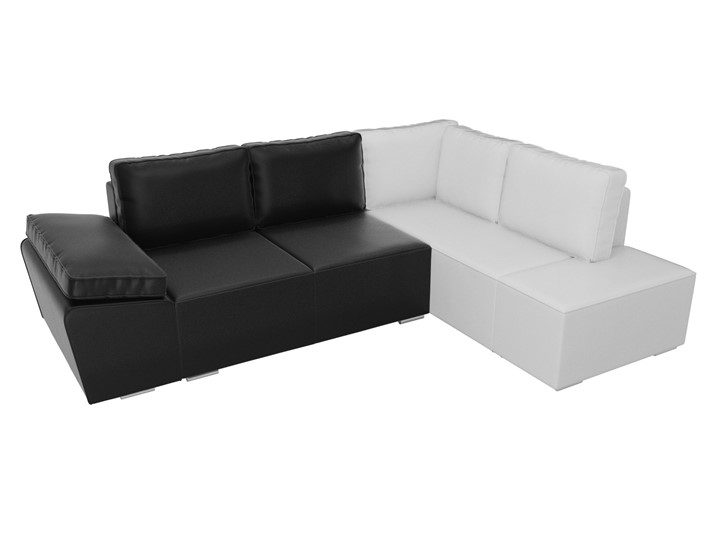 Угловой диван для гостиной Хавьер, Черный/Белый (экокожа) во Владивостоке - изображение 5