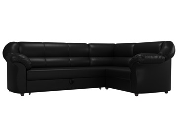 Угловой диван для гостиной Карнелла, Черный (экокожа) во Владивостоке