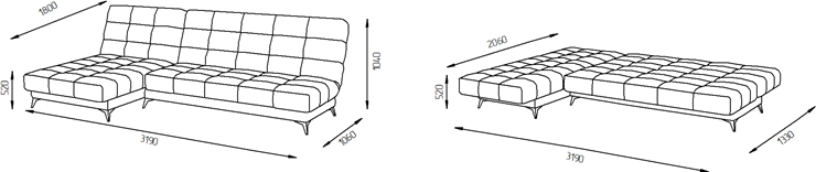 Угловой диван с оттоманкой Корсика (Боннель) в Артеме - изображение 5