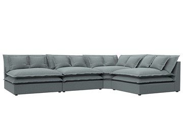Угловой диван Лига-040, Амур серый (рогожка) в Артеме