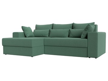 Угловой диван с оттоманкой Майами, Амур зеленый (Рогожка) во Владивостоке - предосмотр