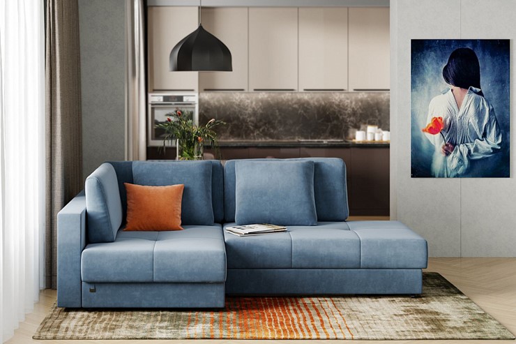 Угловой диван Манхэттен 1пф-2т, Оникс 17 в Артеме - изображение 1
