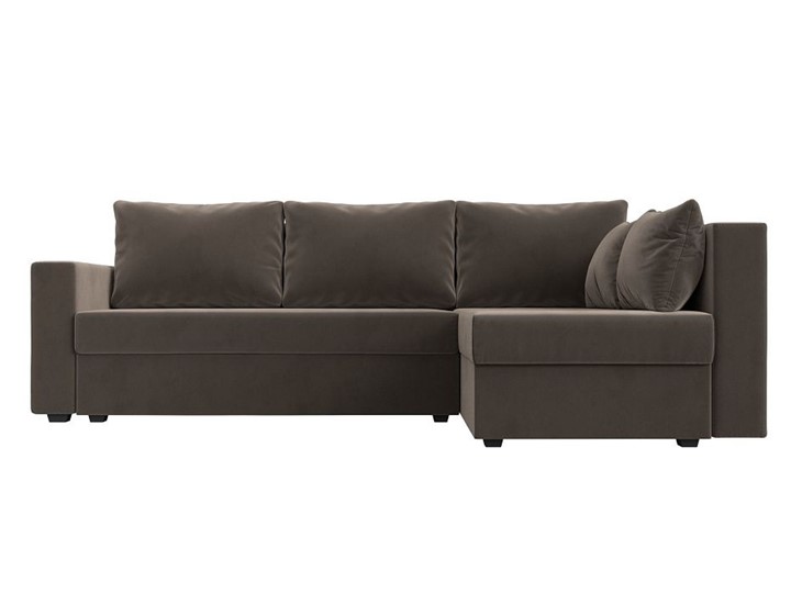 Угловой раскладной диван Мансберг, Коричневый (Велюр) в Уссурийске - изображение 8