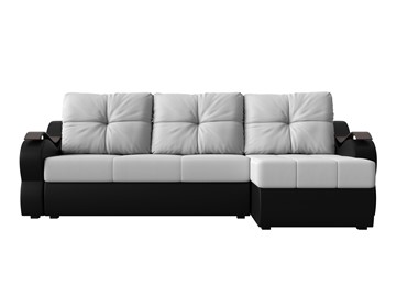 Угловой диван Меркурий, Белый/черный (экокожа) во Владивостоке - предосмотр 1