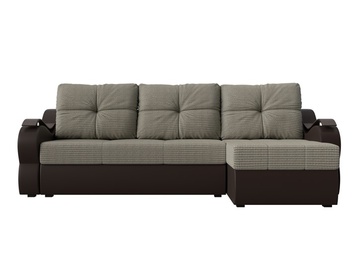 Угловой диван Меркурий, Корфу 02 (рогожка)/коричневый (экокожа) во Владивостоке - изображение 1