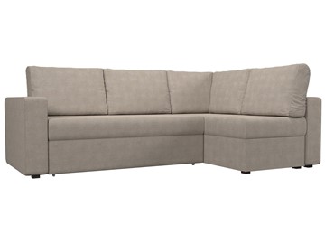 Угловой диван для гостиной Оливер, Бежевый (рогожка) в Артеме
