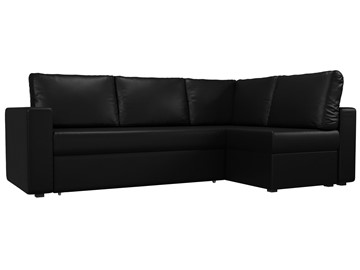 Угловой диван для гостиной Оливер, Черный (экокожа) во Владивостоке - предосмотр