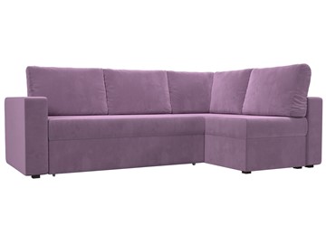 Угловой диван для гостиной Оливер, Сиреневый (микровельвет) в Артеме