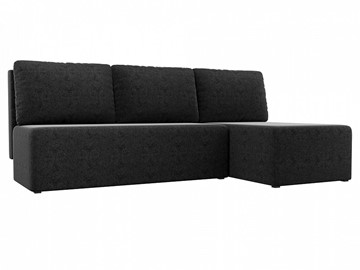 Угловой диван Поло, Черный (микровельвет) в Артеме