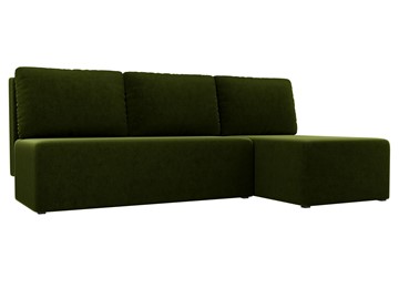Угловой диван Поло, Зеленый (микровельвет) в Уссурийске