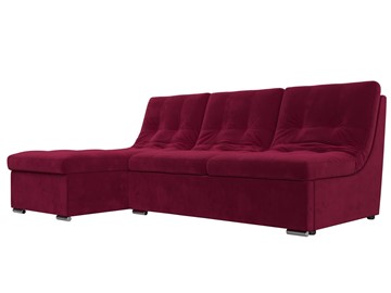 Угловой диван Релакс, бордовый (микровельвет) в Уссурийске