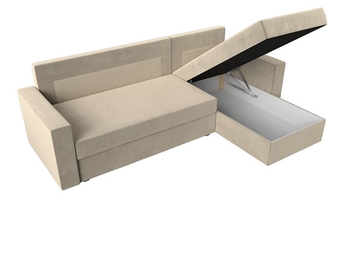 Угловой раскладной диван Траумберг Лайт, Бежевый (микровельвет) в Артеме - изображение 3