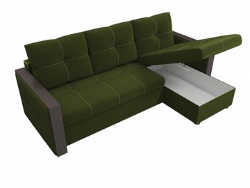 Угловой раскладной диван Валенсия, Зеленый (микровельвет) во Владивостоке - предосмотр 4