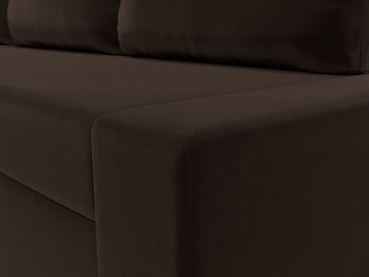 Угловой раскладной диван Версаль, Коричневый/Бежевый (микровельвет) в Находке - изображение 3