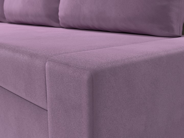 Угловой диван Версаль, Сиреневый/Черный (микровельвет) в Артеме - изображение 3