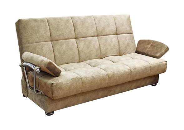 Прямой диван Милана 6 БД с хром. подлокотниками, Боннель в Артеме - изображение