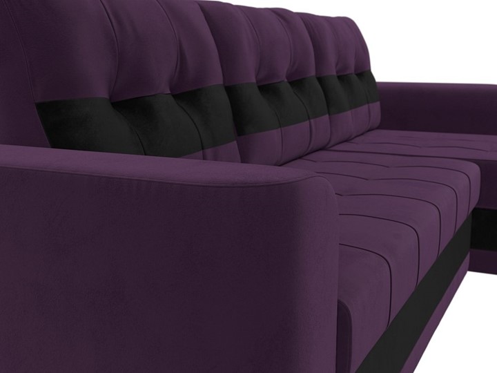 Угловой диван Честер, Фиолетовый/черный (велюр) во Владивостоке - изображение 3