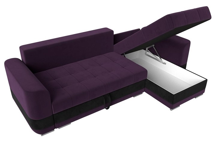 Угловой диван Честер, Фиолетовый/черный (велюр) во Владивостоке - изображение 5