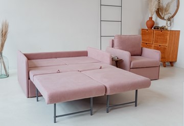 Мебельный комплект Амира розовый диван + кресло во Владивостоке - предосмотр 5