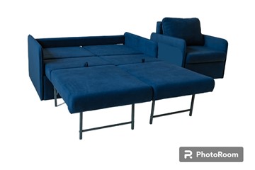 Мебельный комплект Амира синий диван + кресло во Владивостоке - предосмотр 4