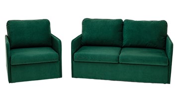 Комплект мебели Амира зеленый диван + кресло в Артеме